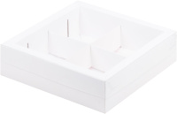 Коробка для ассорти сладостей 200х200х80 БЕЛАЯ 4