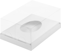 коробка для половинки шоколадного яйца белая 235х160х100